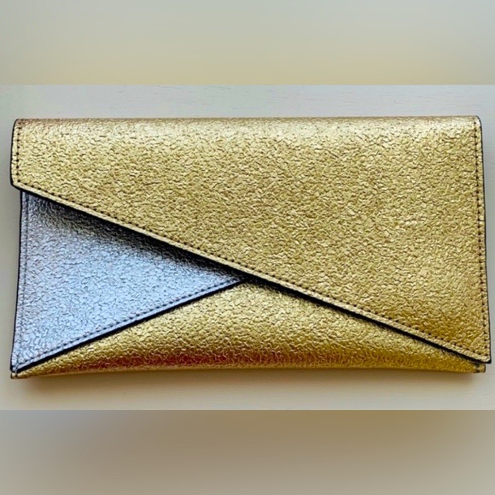 Golden clutch from Estée Lauder Party Shimmer Set